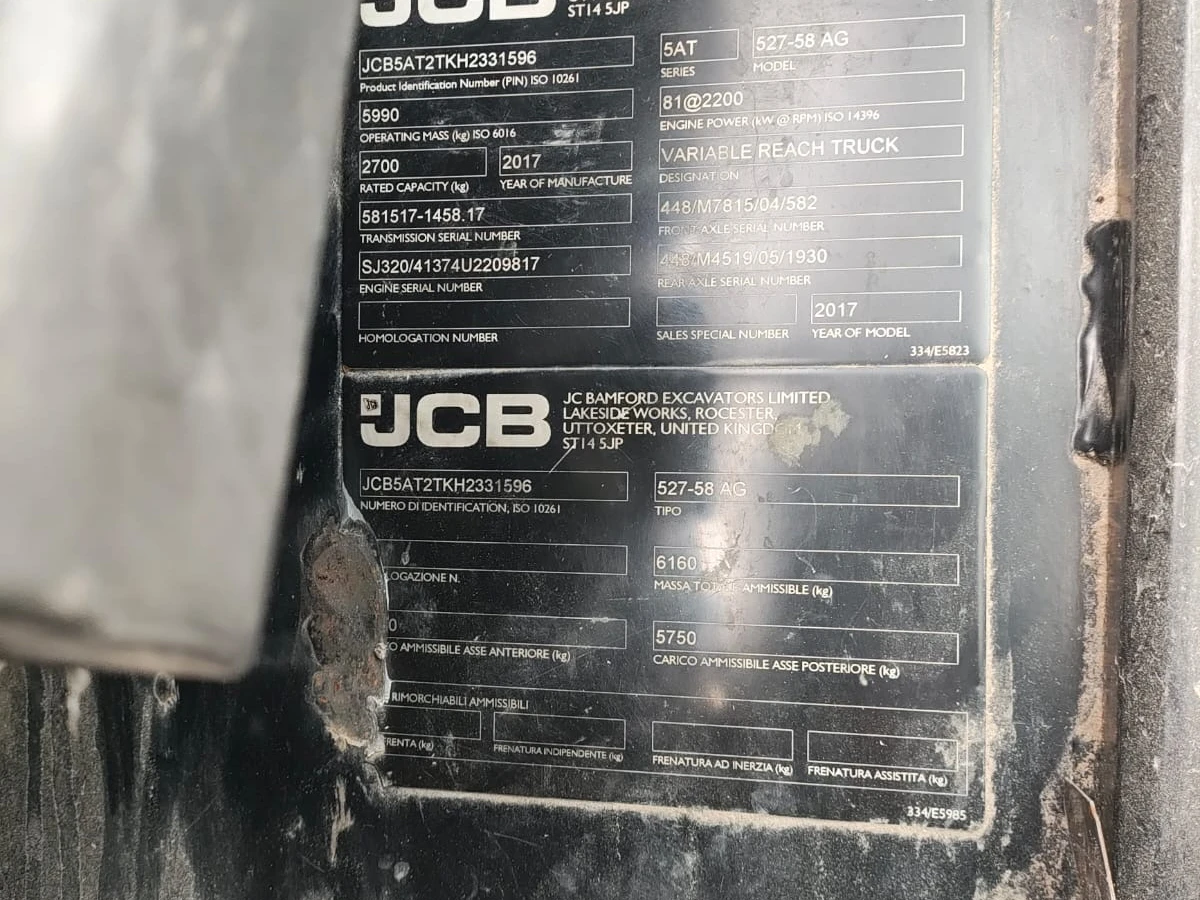 TELESCOPICO JCB 527-58 AGRI PLUS